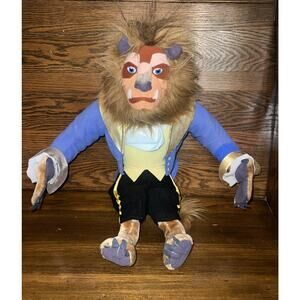 Vintage Disneyland Beauty And The Beast 1990's Stuffed Beast 22'' Plush